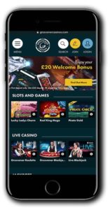 Grosvenor Casinos Bonus Cash - A screen shot of a smart phone